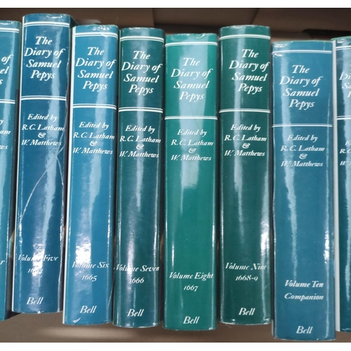 178 - LATHAM R. C. & MATTHEWS W.&nbsp;&nbsp;The Diary of Samuel Pepys. 11 vols. in d.w's; also 1 other... 