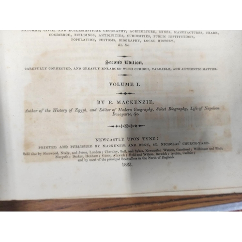 183 - MACKENZIE E.  An Historical Topographical & Descriptive View of the County of Northumberland. 2 ... 