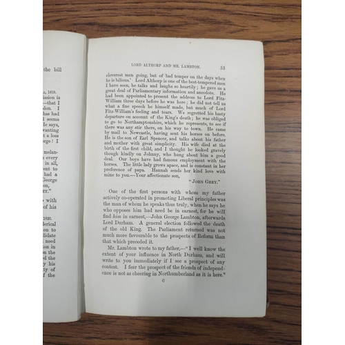 189 - BUTLER JOSEPHINE E.&nbsp;&nbsp;Memoir of John Grey of Dilston. Orig. brown cloth. Edinburgh, 1869.... 