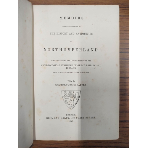 192 - ARCHAEOLOGICAL INSTITUTE OF GREAT BRITAIN & IRELAND.&nbsp;&nbsp;Memoirs ... Illustrative of ... ... 