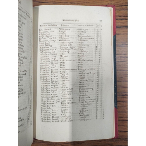 193 - Poll Book.&nbsp;&nbsp;The Poll for Knights of the Shire to Represent the County of Westmorland taken... 