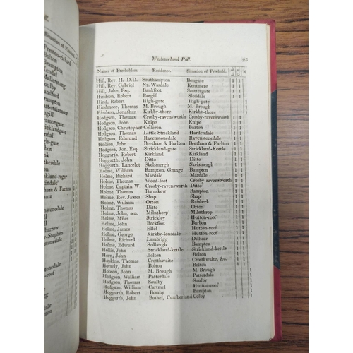 193 - Poll Book.&nbsp;&nbsp;The Poll for Knights of the Shire to Represent the County of Westmorland taken... 