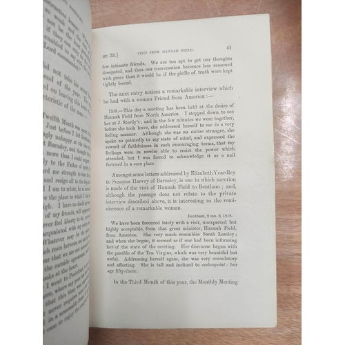 206 - ALLEN WILLIAM.&nbsp;&nbsp;Life ... with Selections from His Correspondence. 3 vols. Orig. cloth. 184... 