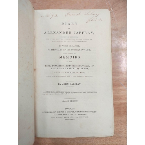 206 - ALLEN WILLIAM.&nbsp;&nbsp;Life ... with Selections from His Correspondence. 3 vols. Orig. cloth. 184... 
