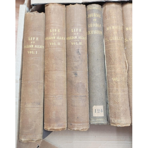 206 - ALLEN WILLIAM.&nbsp;&nbsp;Life ... with Selections from His Correspondence. 3 vols. Orig. cloth. 184... 