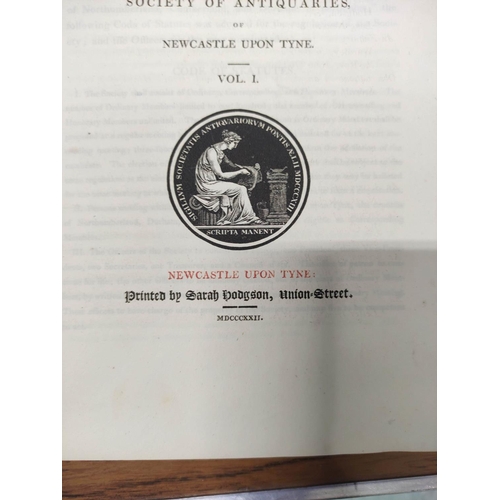 209 - SOCIETY OF ANTIQUARIES OF NEWCASTLE UPON TYNE.&nbsp;&nbsp;Archaeologia Aeliana. Vols. 1 to 4. Illus.... 