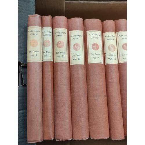 211 - SOCIETY OF ANTIQUARIES OF NEWCASTLE UPON TYNE.&nbsp;&nbsp;Archaeologia Aeliana. Third Series. Vols. ... 