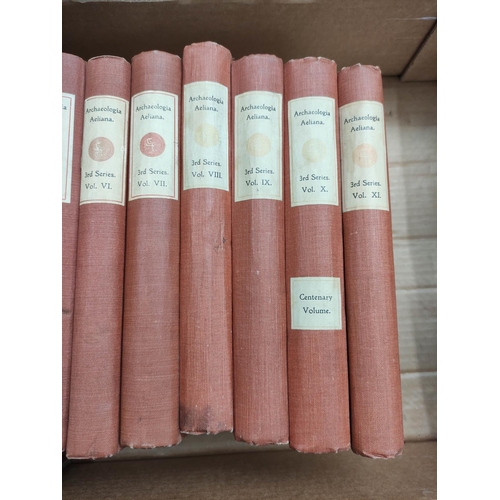 211 - SOCIETY OF ANTIQUARIES OF NEWCASTLE UPON TYNE.&nbsp;&nbsp;Archaeologia Aeliana. Third Series. Vols. ... 