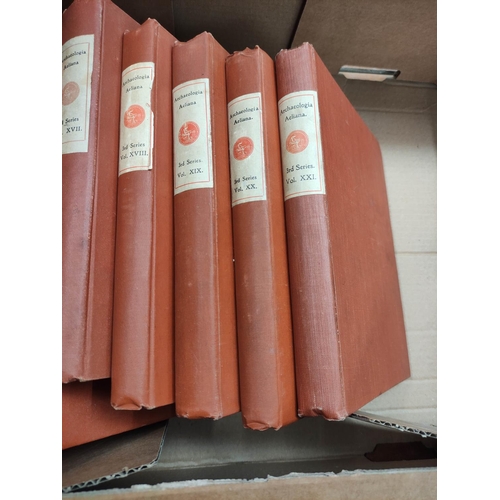 211 - SOCIETY OF ANTIQUARIES OF NEWCASTLE UPON TYNE.&nbsp;&nbsp;Archaeologia Aeliana. Third Series. Vols. ... 