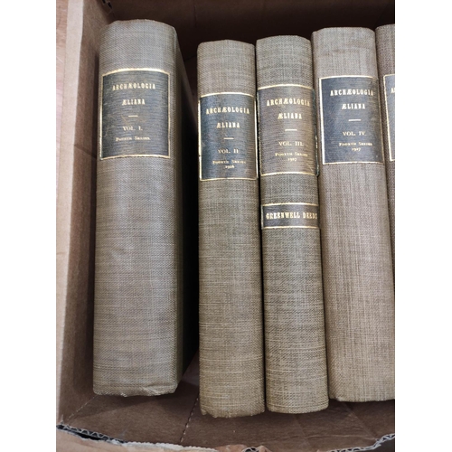 212 - SOCIETY OF ANTIQUARIES OF NEWCASTLE UPON TYNE.&nbsp;&nbsp;Archaeologia Aeliana. Fourth Series. Vols.... 