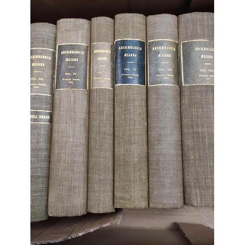 212 - SOCIETY OF ANTIQUARIES OF NEWCASTLE UPON TYNE.&nbsp;&nbsp;Archaeologia Aeliana. Fourth Series. Vols.... 