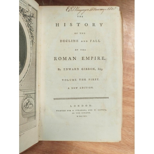 213 - GIBBON EDWARD.&nbsp;The History of the Decline & Fall of the Roman Empire. Set of 12 vols. Eng. ... 