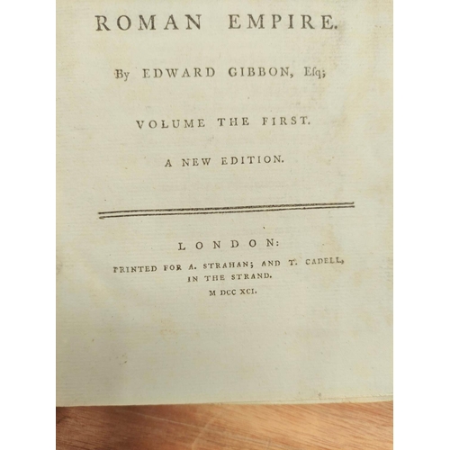 213 - GIBBON EDWARD.&nbsp;The History of the Decline & Fall of the Roman Empire. Set of 12 vols. Eng. ... 