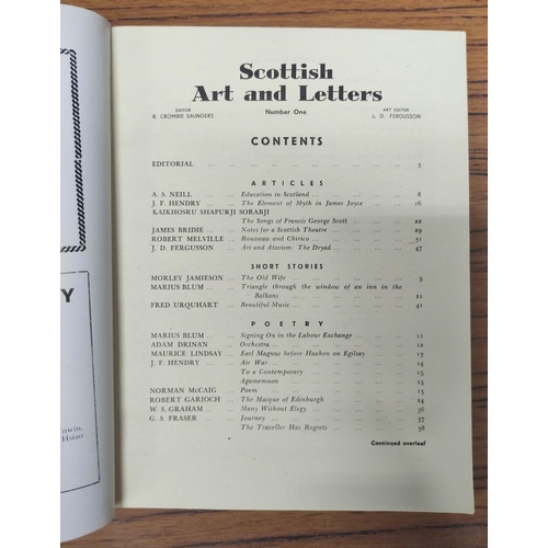 220 - CROMBIE SAUNDERS R. & FERGUSSON J. D. (Eds). Scottish Art & Letters. Nos. 1 to 5 of this per... 