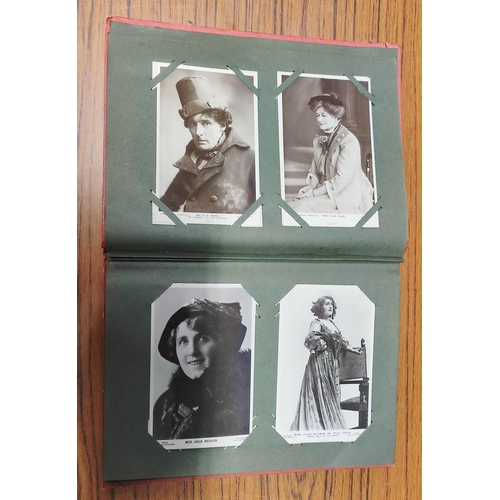 224 - POSTCARDS.  Postcard album containing approx. 86 postcards, mainly c.1906-1930. Various subjects inc... 