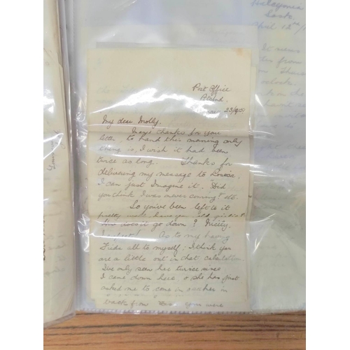 225 - Family History.  Ring binder folder of 19 letters, dated January 1915-March 1916. Address to 