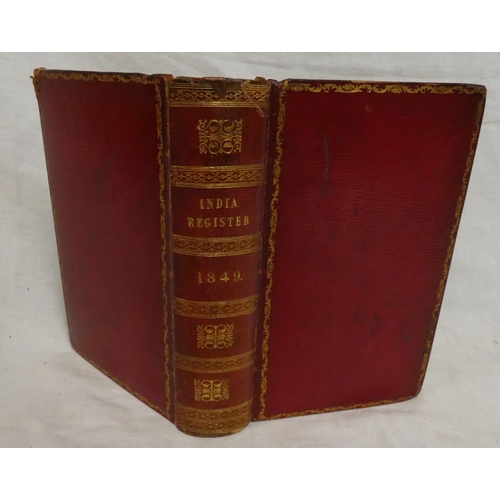 130 - CLARK F. (Compiler).&nbsp;&nbsp;The East-India Register & Army List. Red morocco gilt, a.e.g. 18... 
