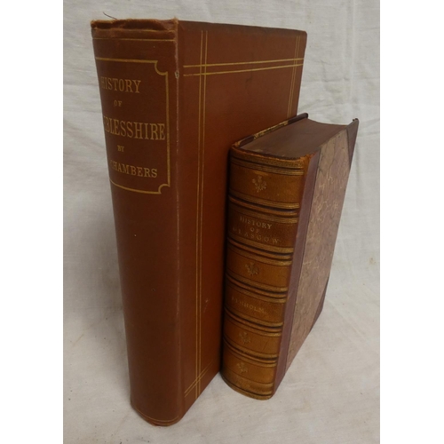 136 - CHAMBERS WILLIAM.&nbsp;&nbsp;A History of Peeblesshire. Illus. Royal 8vo. Orig. brown cloth gilt. 18... 