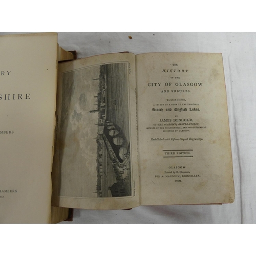 136 - CHAMBERS WILLIAM.&nbsp;&nbsp;A History of Peeblesshire. Illus. Royal 8vo. Orig. brown cloth gilt. 18... 