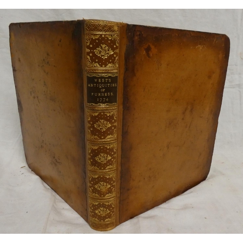 141 - (WEST THOMAS).&nbsp;&nbsp;The Antiquities of Furness. 3 fldg. eng. plates & plans (one torn). Qu... 