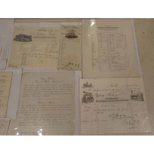 149B - Printed Ephemera.&nbsp;&nbsp;11 19th cent. printed & engraved billheads & similar, some loca... 