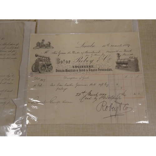 149B - Printed Ephemera.&nbsp;&nbsp;11 19th cent. printed & engraved billheads & similar, some loca... 