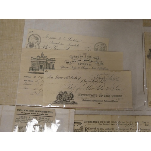 149B - Printed Ephemera.&nbsp;&nbsp;11 19th cent. printed & engraved billheads & similar, some loca... 