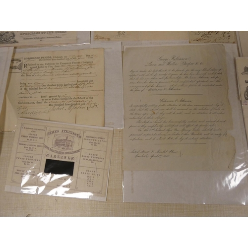 149B - Printed Ephemera.&nbsp;&nbsp;11 19th cent. printed & engraved billheads & similar, some loca... 