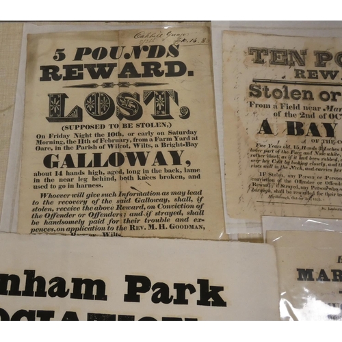 149C - Printed Posters & Handbills.  Tottenham Park Association, poster offering detailed rewards for t... 