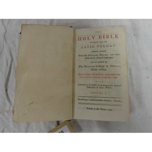 236 - The Holy Bible translated from the Latin Vulgat ... & First Published by the English College at ... 