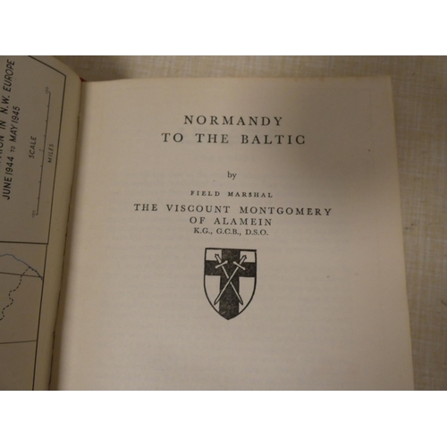 293 - MONTGOMERY VISCOUNT.  Normandy to the Baltic. Frontis. map & maps in pockets. Rebound half red m... 