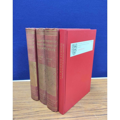 153 - PAGE WILLIAM (Ed).  The Victoria History of the County of Durham. 3 vols. Frontis & illus. Quart... 