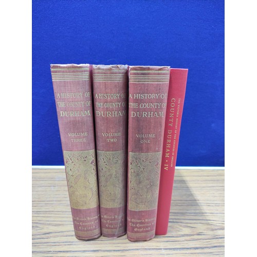153 - PAGE WILLIAM (Ed).  The Victoria History of the County of Durham. 3 vols. Frontis & illus. Quart... 