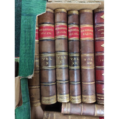 210 - SOCIETY OF ANTIQUARIES OF NEWCASTLE UPON TYNE.  Archaeologia Aeliana. A run from vol. 1 to vol. 25 o... 