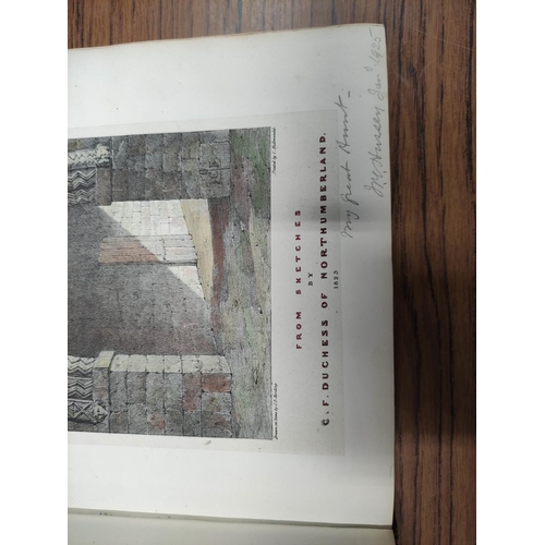 180 - DUCHESS OF NORTHUMBERLAND (Charlotte F. Percy).  Castles of Alnwick & Warkworth & c., From S... 