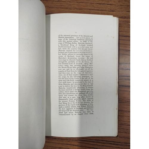 181 - DAVISON W. (Pubs).  The History of Alnwick, the County Town of Northumberland. Title vignette by Bew... 