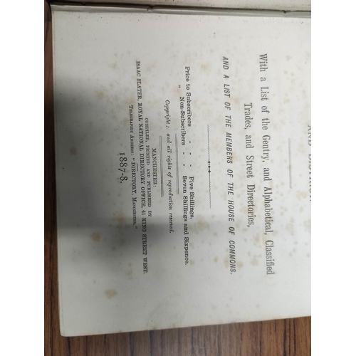 200 - SLATER ISAAC.  Slater's Directory of Macclesfield & District. Adverts. Royal 8vo. Orig. blue clo... 