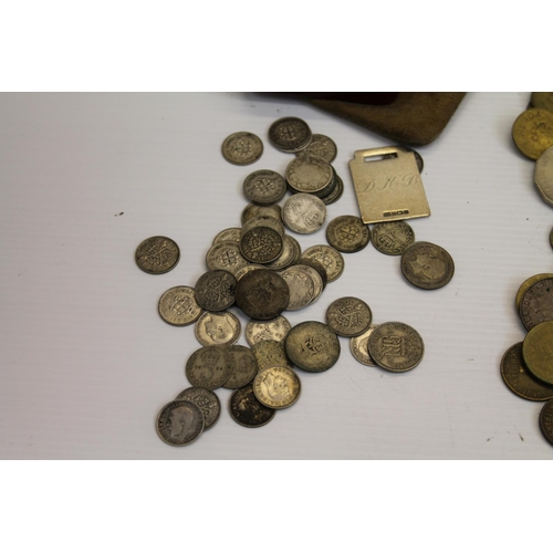 444 - Collection of world coinage and a 'Lusitania Medal', etc.