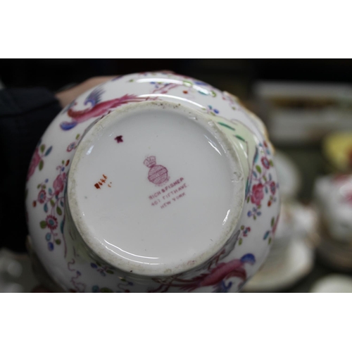 214 - Minton pink floral decorated part teaset.