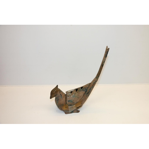 101 - Bronzed incense burner in the form of a bird, 23cm.