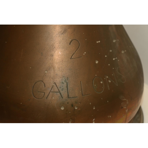 20 - Large copper two gallon harvest measure.