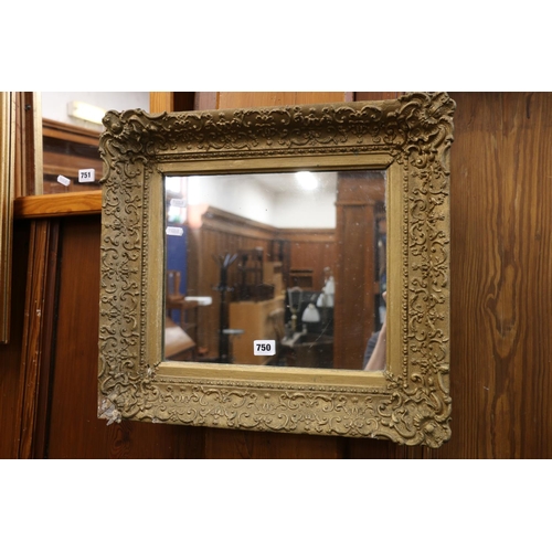 750 - Gilt framed wall mirror, 47cm x 51cm.