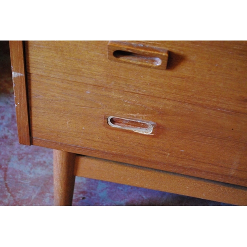 385 - Danish retro teak secretaire bookcase designed by Børge Mogensen, c. 1960s, with open shelving above... 