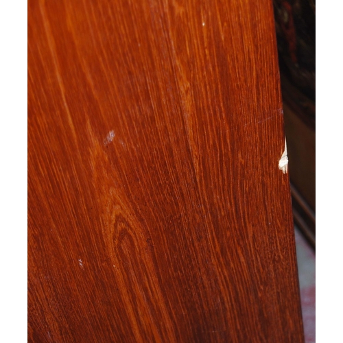 385 - Danish retro teak secretaire bookcase designed by Børge Mogensen, c. 1960s, with open shelving above... 