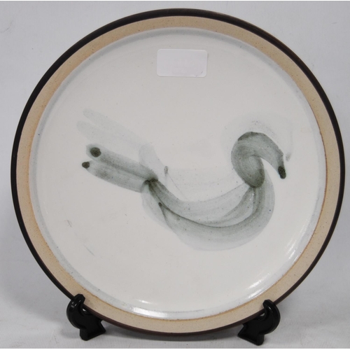 Studio pottery bowl and plate designed by Wally Cole of Rye