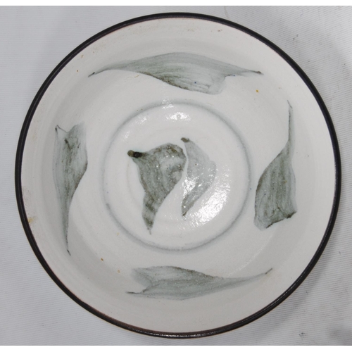 Studio pottery bowl and plate designed by Wally Cole of Rye