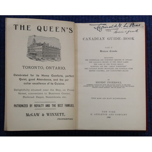 284 - ROBERTS CHARLES G. D.  Appleton's Canadian Guide Book. 2 vols. Adverts, illus. & maps.... 