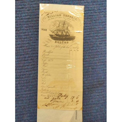 149B - Printed Ephemera.&nbsp;&nbsp;11 19th cent. printed & engraved billheads & similar, some loca... 