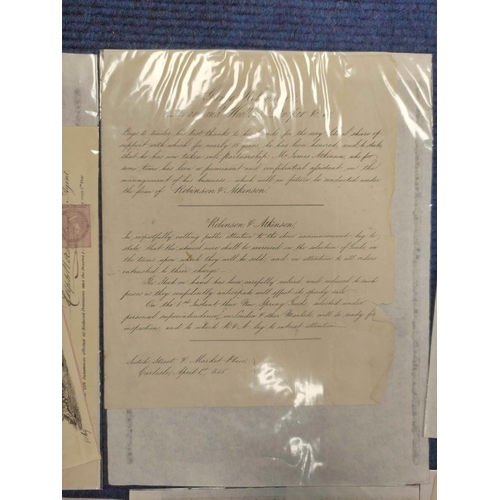 149B - Printed Ephemera.&nbsp;&nbsp;11 19th cent. printed & engraved billheads & similar, some loca... 