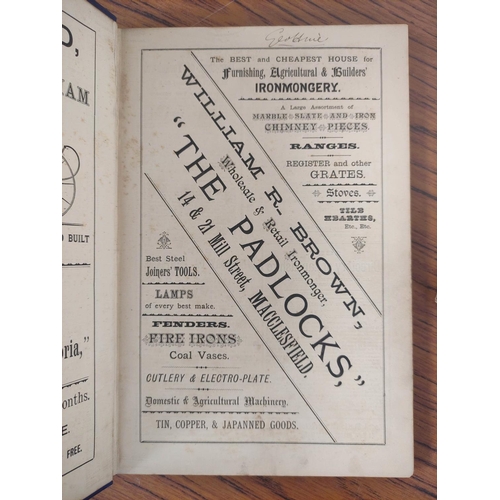 200 - SLATER ISAAC.  Slater's Directory of Macclesfield & District. Adverts. Royal 8vo. Orig. blue clo... 